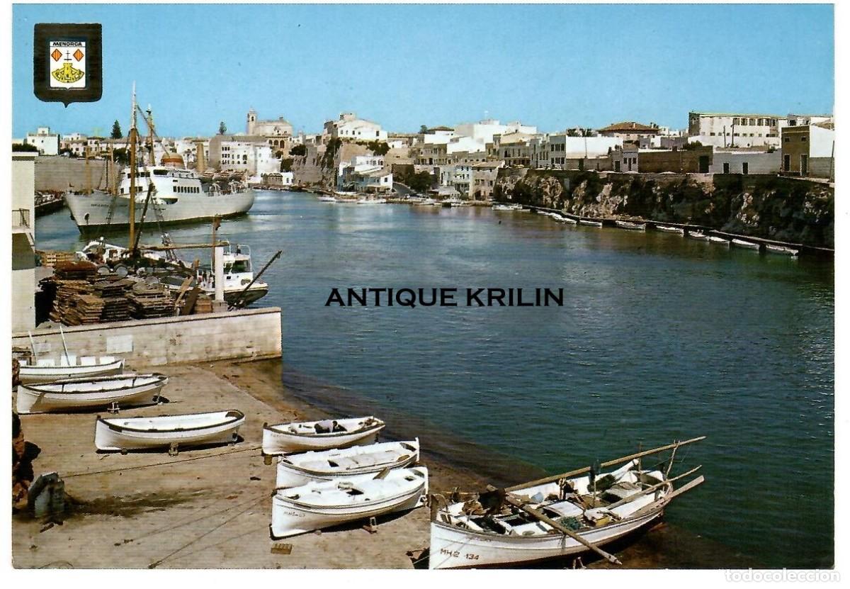 Postales: ISLA DE MENORCA N&ordm; 68 PUERTO DE CIUDADELA / ESCUDO DE ORO / SIN FRANQUEAR