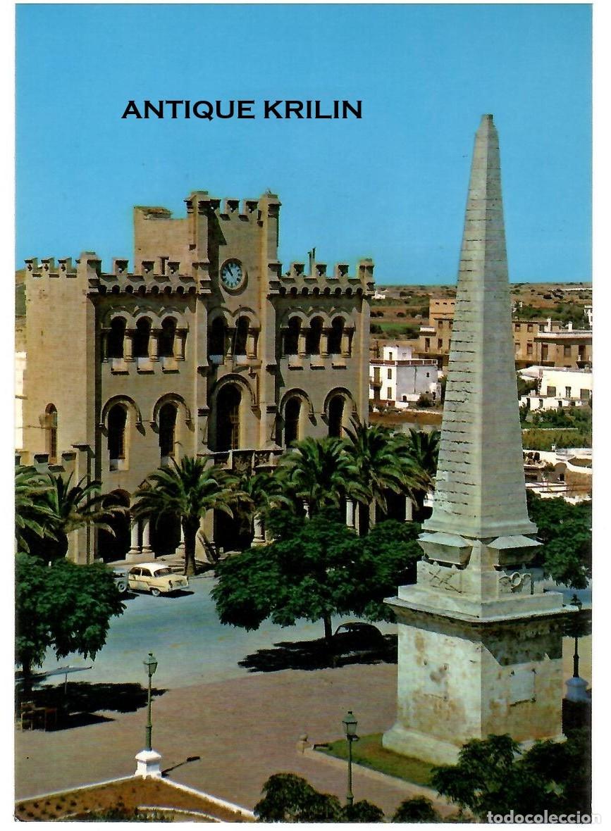 Postales: MENORCA / CIUDADELA N&ordm; 105 PLAZA DEL GENERALISIMO / EXCL. LUCIA MORA / SIN FRANQUEAR