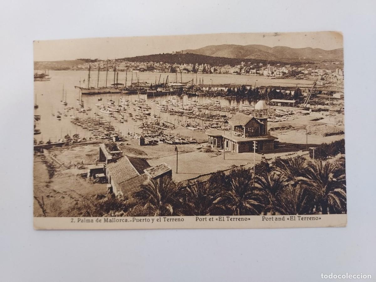 Postales: POSTAL PALMA DE MALLORCA PUERTO Y EL TERRENO. SIN CIRCULAR. L. ROISIN FOTOGRAFO 2