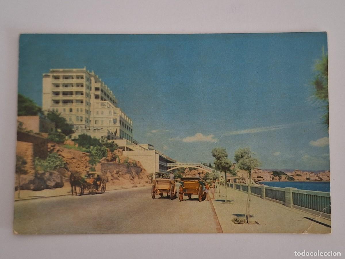 Postales: ANTIGUA POSTAL MALLORCA PASEO MARITIMO HOTEL MEDITERRANEO RV 3047