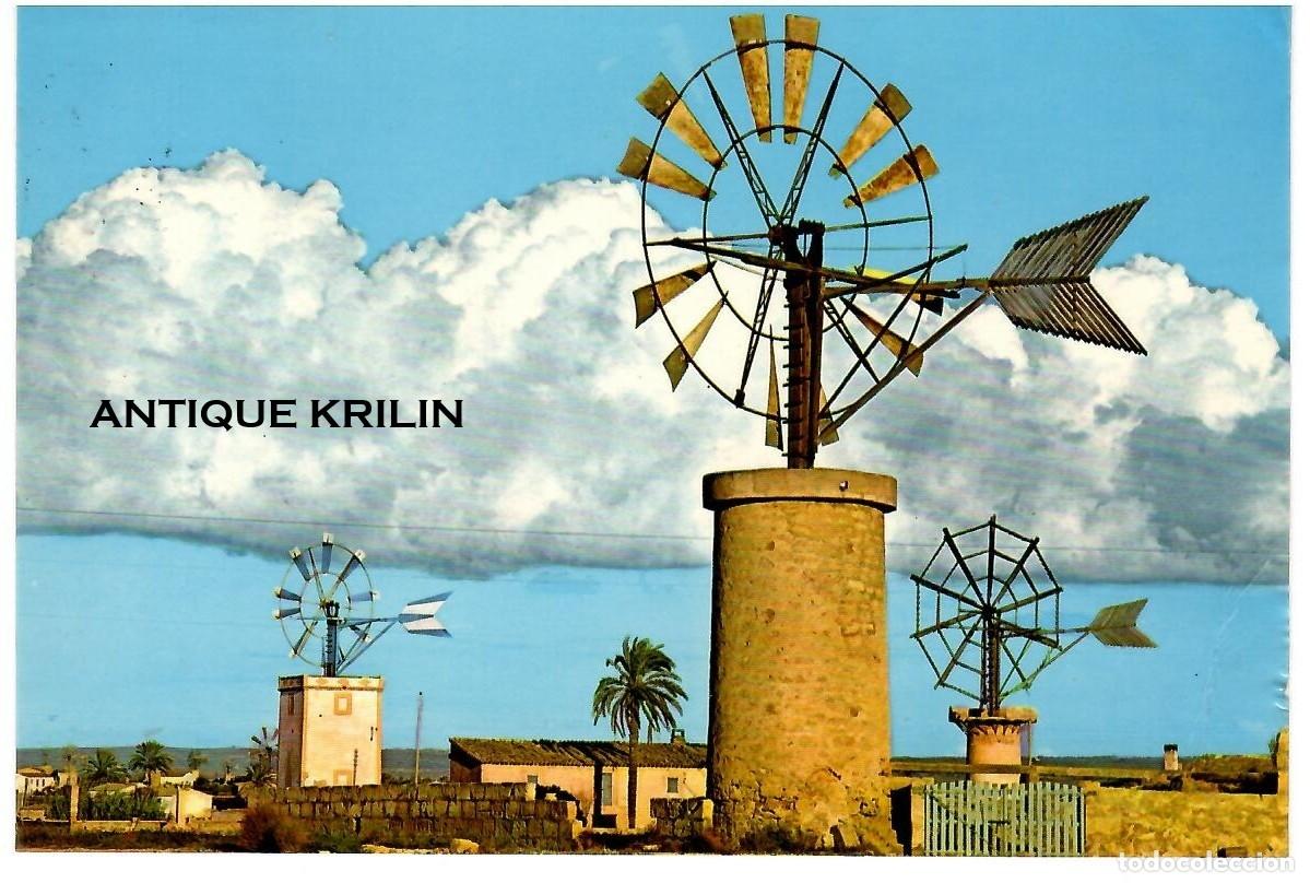 Postales: MALLORCA N&ordm; 874 MOLINOS TIPICOS / FOT ZERKOWITZ - ROTGER / FRANQUEADA