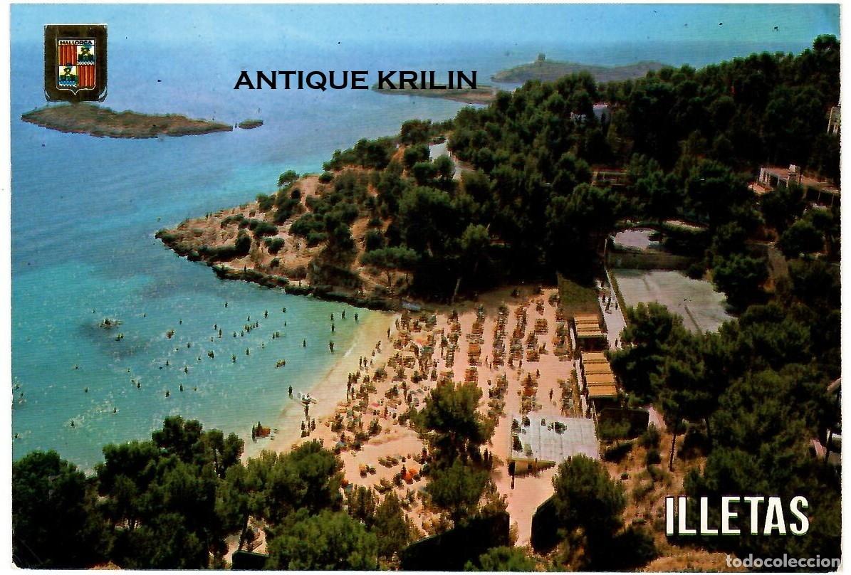 Postales: MALLORCA N&ordm; 2992 ILLETAS , VISTA PANORAMICA / ESCUDO DE ORO / FRANQUEADA