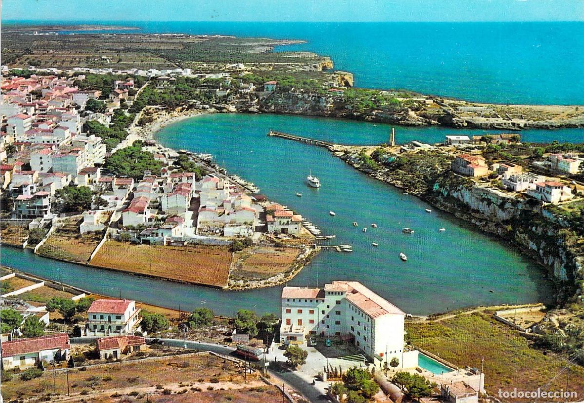 Postales: Postal de vista a&eacute;rea de Porto Cristo en Mallorca