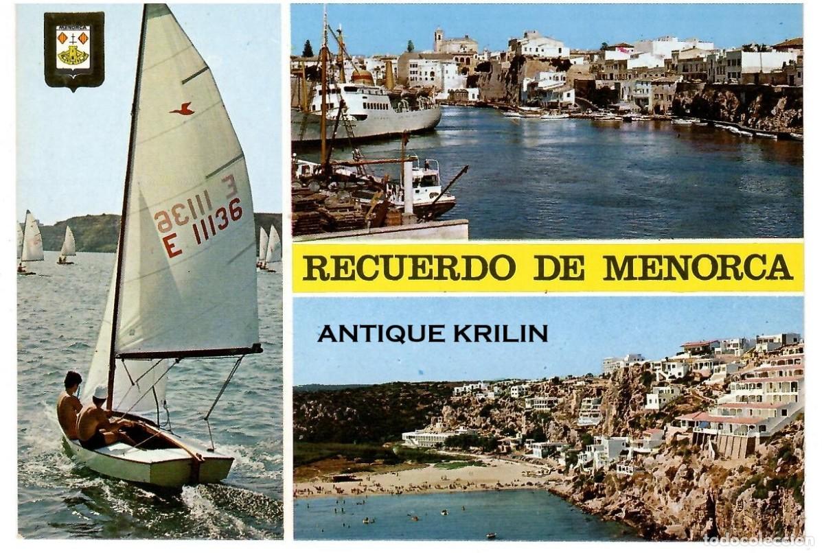 Postales: ISLA DE MENORCA N&ordm; 98 VARIAS VISTAS / ESCUDO DE ORO / SIN FRANQUEAR