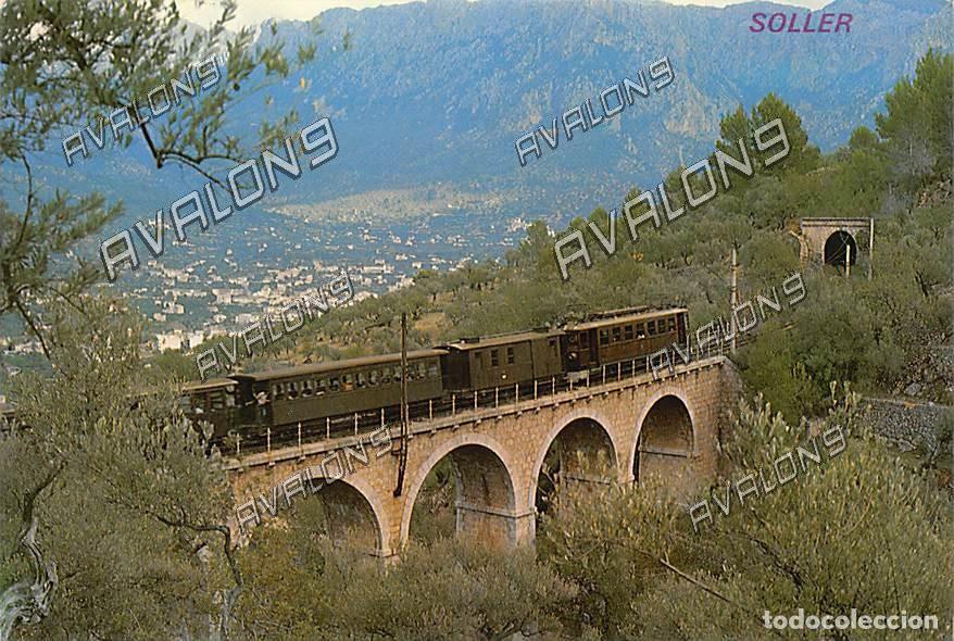 Postales: Vista de S&oacute;ller con el Tren de S&oacute;ller (Mallorca) - Sin circular - 1982