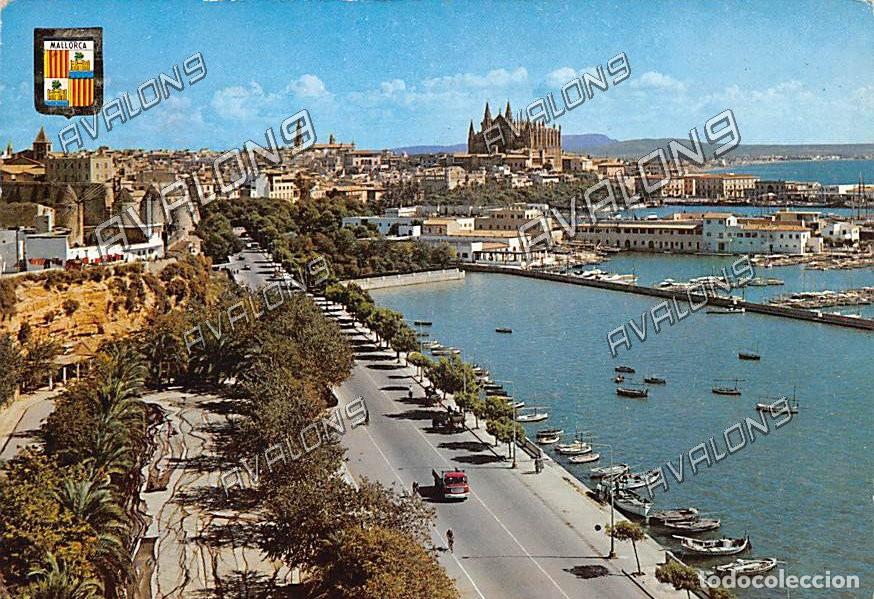 Postales: Paseo Mar&iacute;timo (Palma de Mallorca) - Circulada con sello - 1962