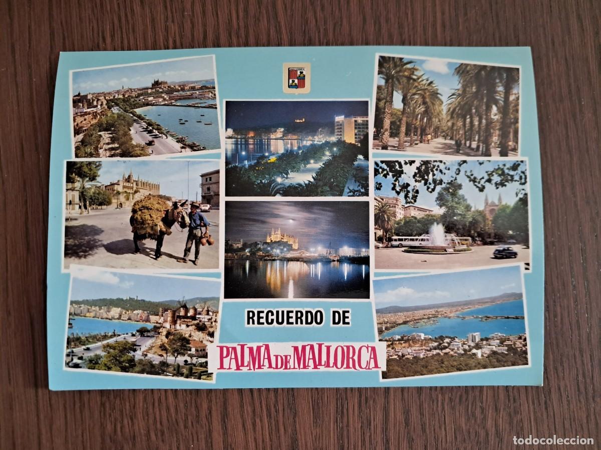 Postales: postal de Espa&ntilde;a, tama&ntilde;o grande, con diferentes vistas de Palma de Mallorca, a&ntilde;os 70.