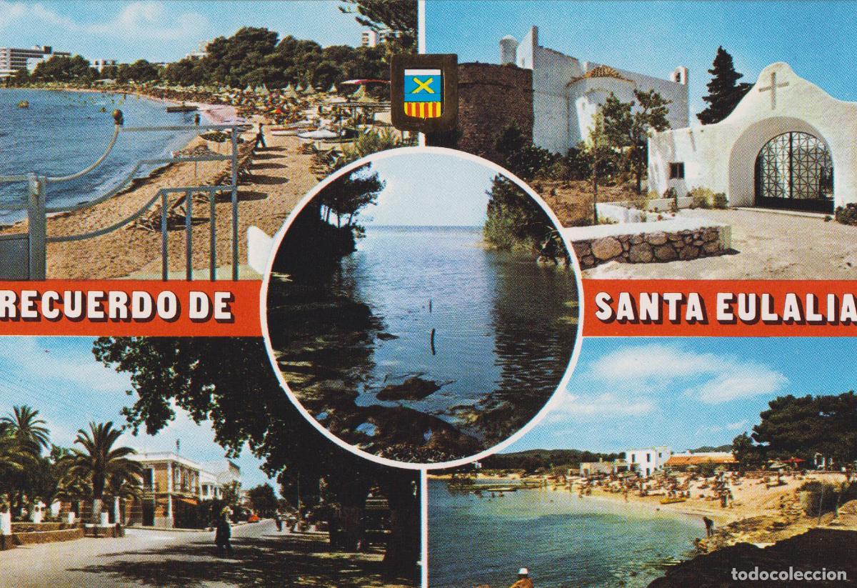 Postales: IBIZA, RECUERDO DE SANTA EULALIA, VARIAS VISTAS &ndash; ESCUDO DE ORO N&ordm;421 &ndash; S/C