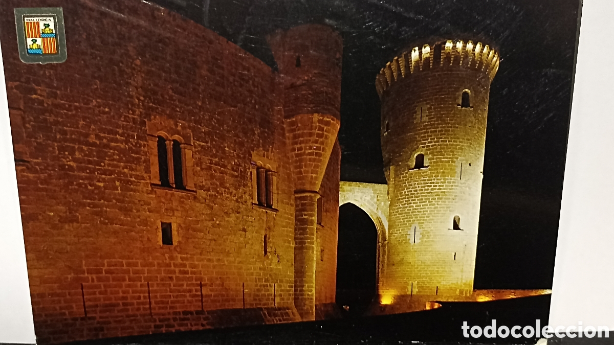 Postales: Palma de Mallorca castillo de Bellver nocturno