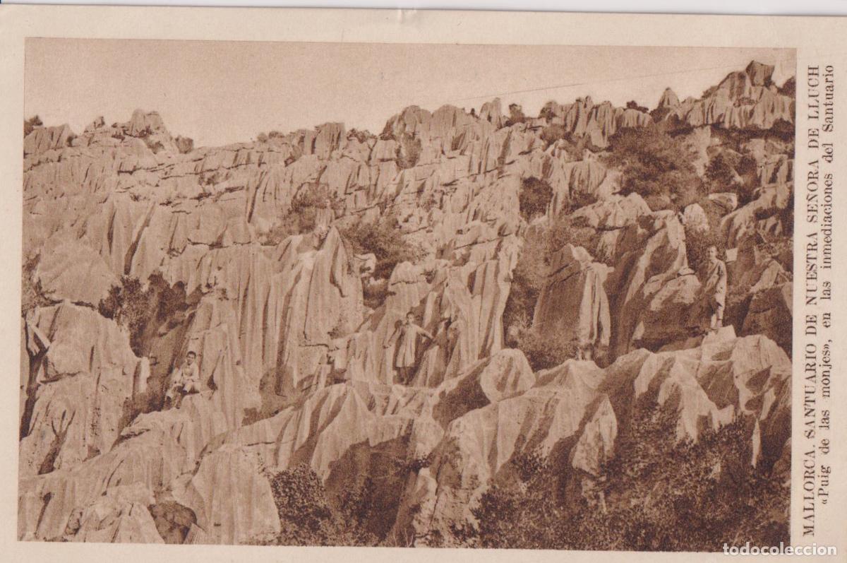 Postales: MALLORCA, SANTUARIO DE NUESTRA SE&Ntilde;ORA DE LLUCH, PUIG DE LES MONJES - SEIX Y BARRAL - S/C