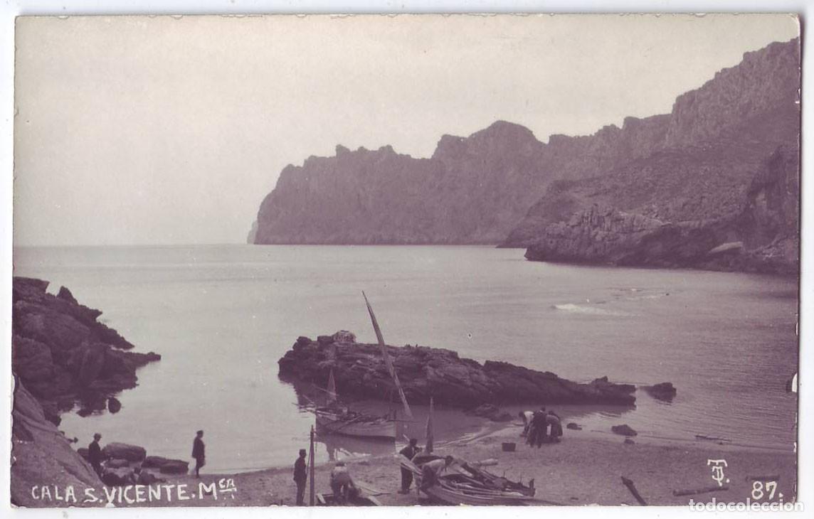 Postales: Mallorca: Pollensa. Cala San Vicente. Barcas de pesca. Jos&eacute; Truyol. No circulada (A&ntilde;os 20-30)