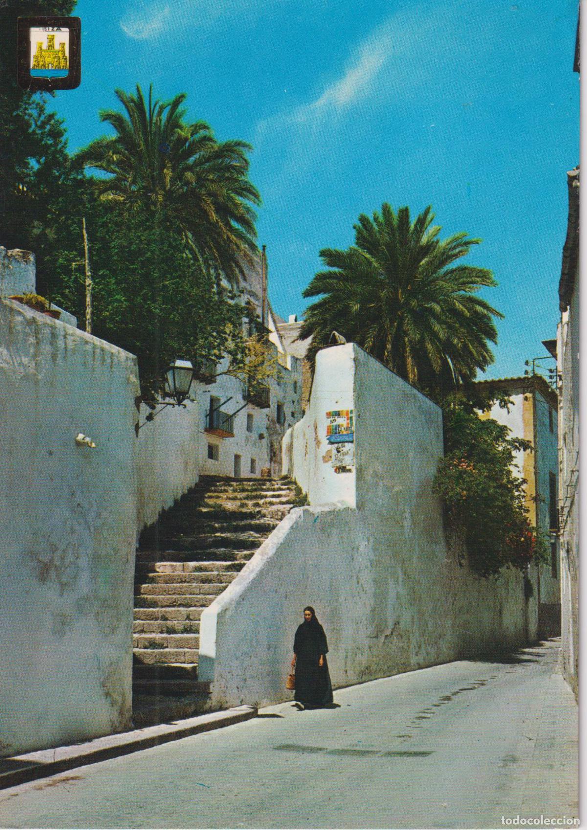 Postales: IBIZA, CALLE T&Iacute;PICA DE DALT VILA - ESCUDO DE ORO N&ordm;41 - CIRCULADA