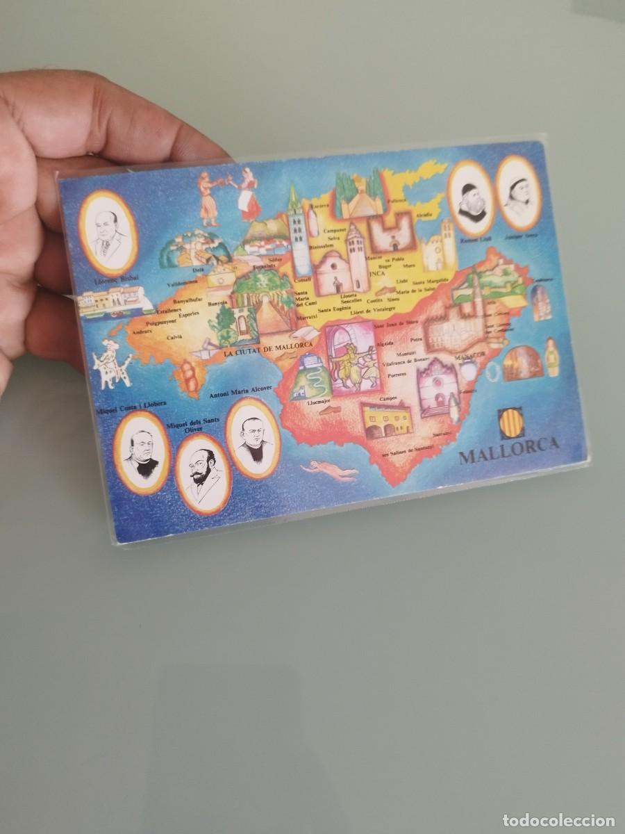 Postales: Tarjeta postal de Mallorca, con el mapa de la isla.