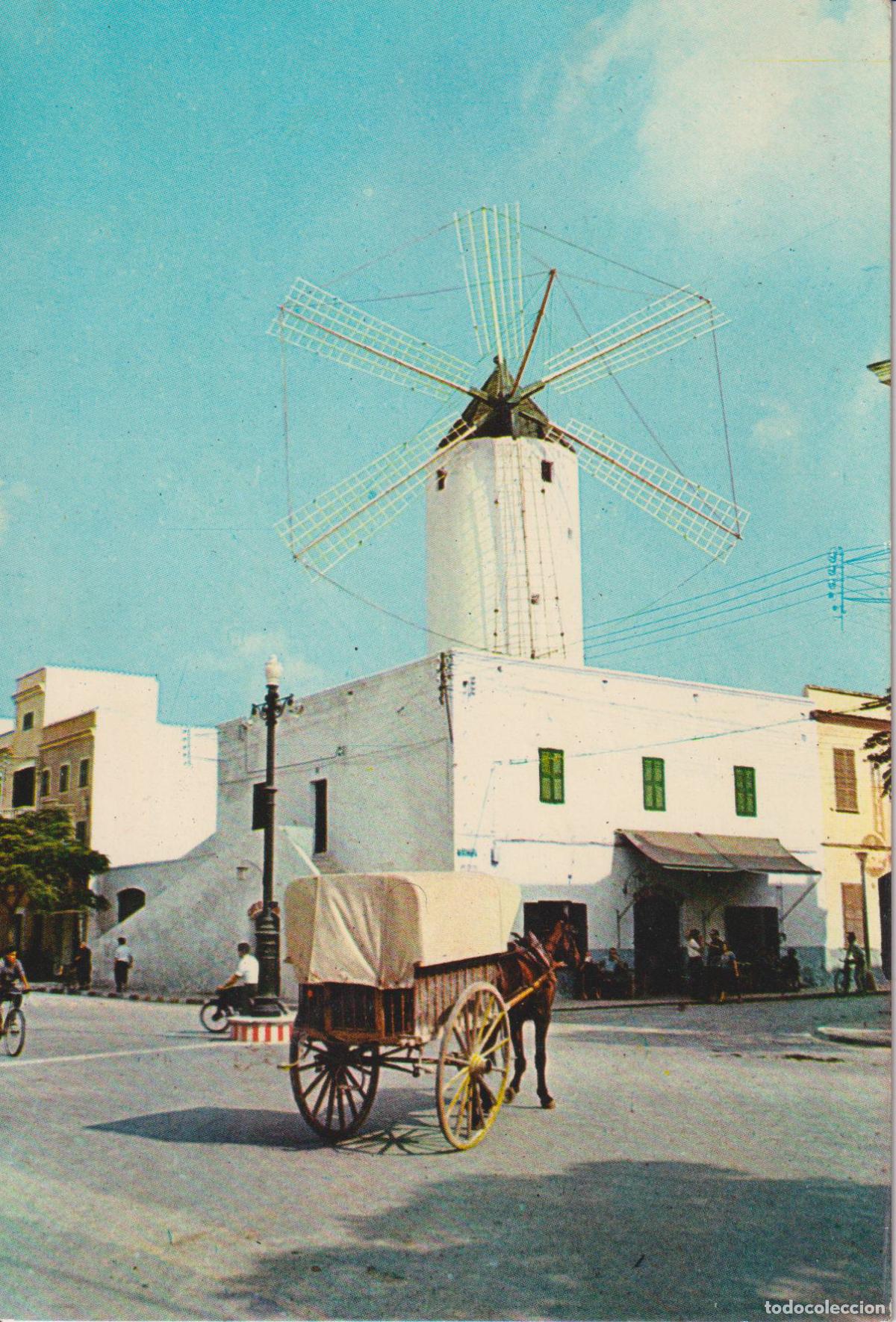 Postales: MENORCA, CIUTADELLA, ANTIGUO MOLINO DE VIENTO - EDICIONES JOS&Eacute; M&ordf; SUBIR&Agrave; 155 - CIRCULADA 1967