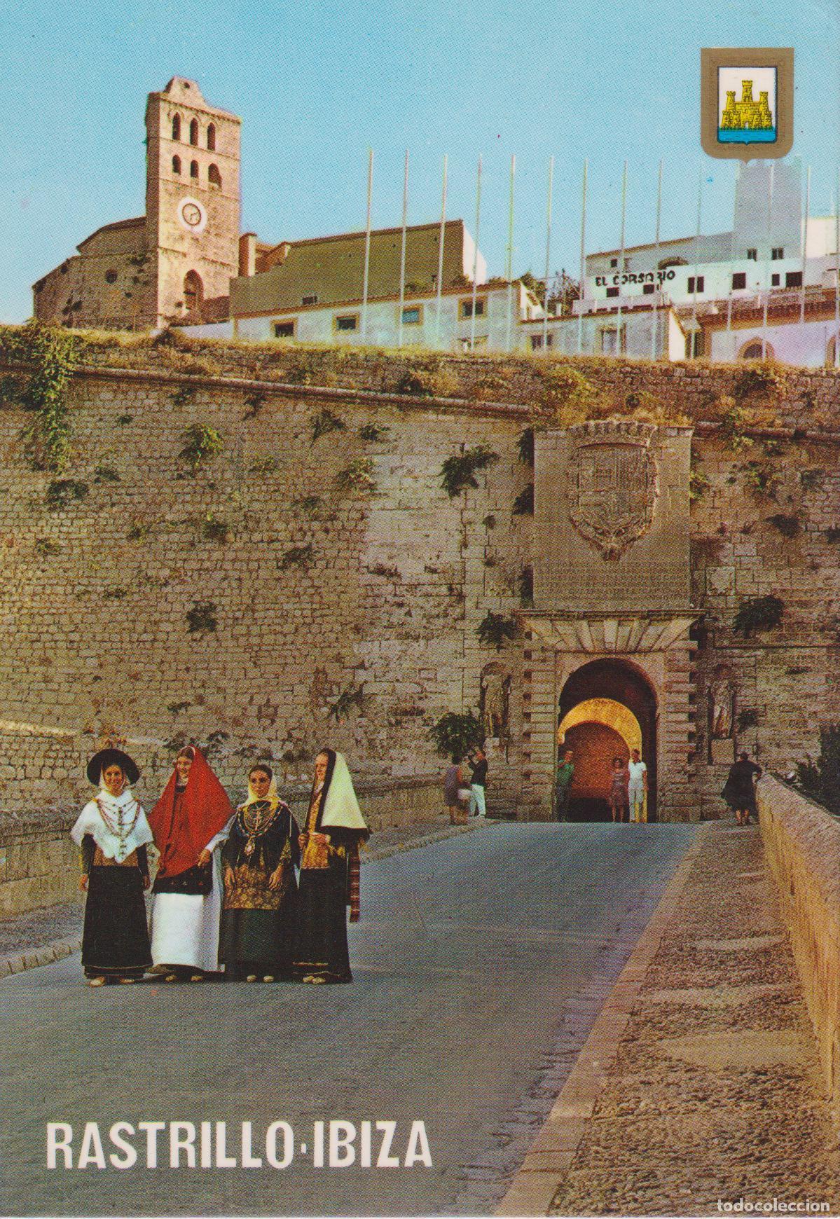 Postales: BALEARES, IBIZA, MURALLAS Y CATEDRAL - ESCUDO DE ORO N&ordm;322 - S/C