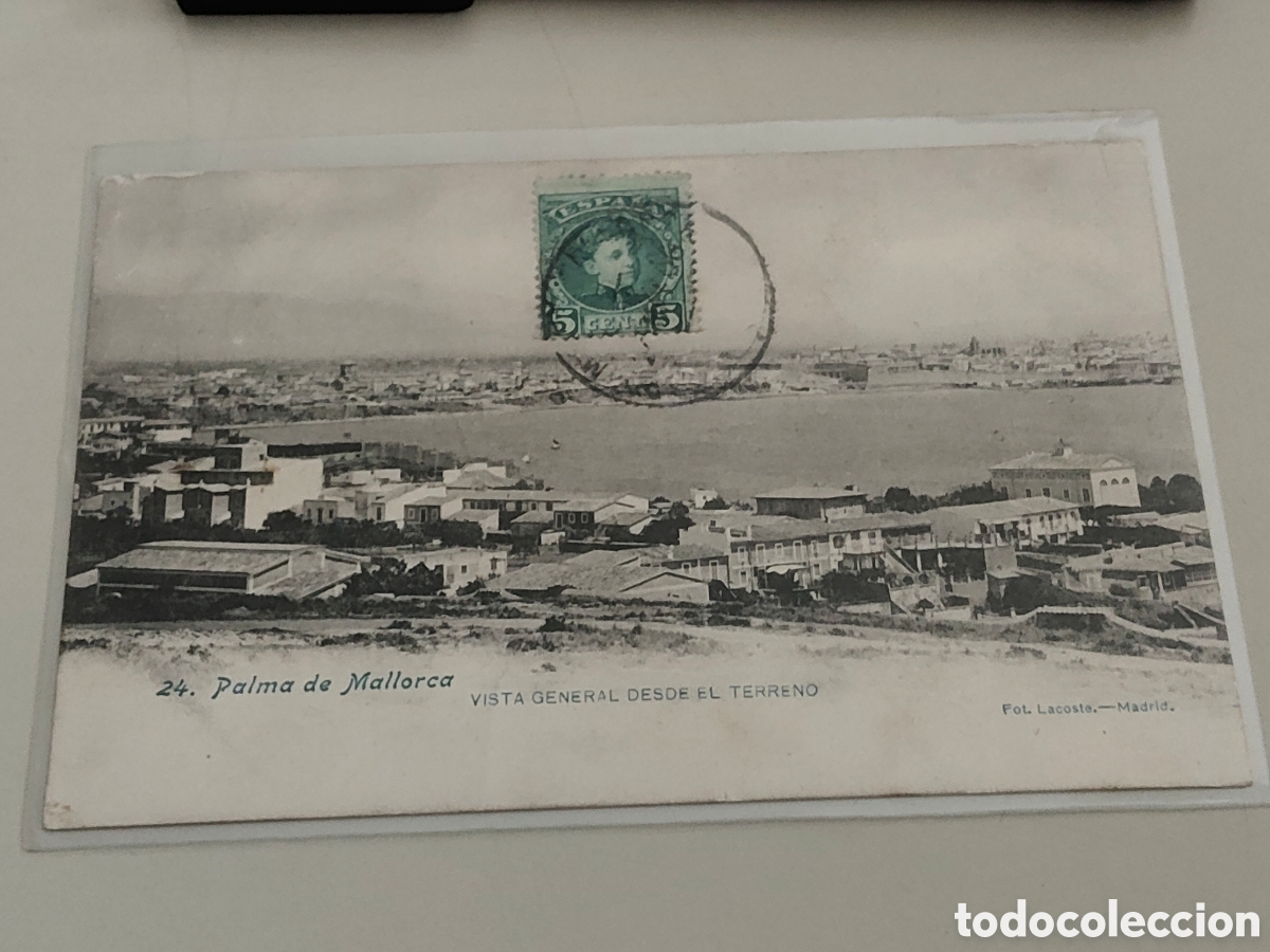 Postales: Tarjeta postal Palma de Mallorca Vista general desde El Terreno sin dividir Editor Lacoste 24