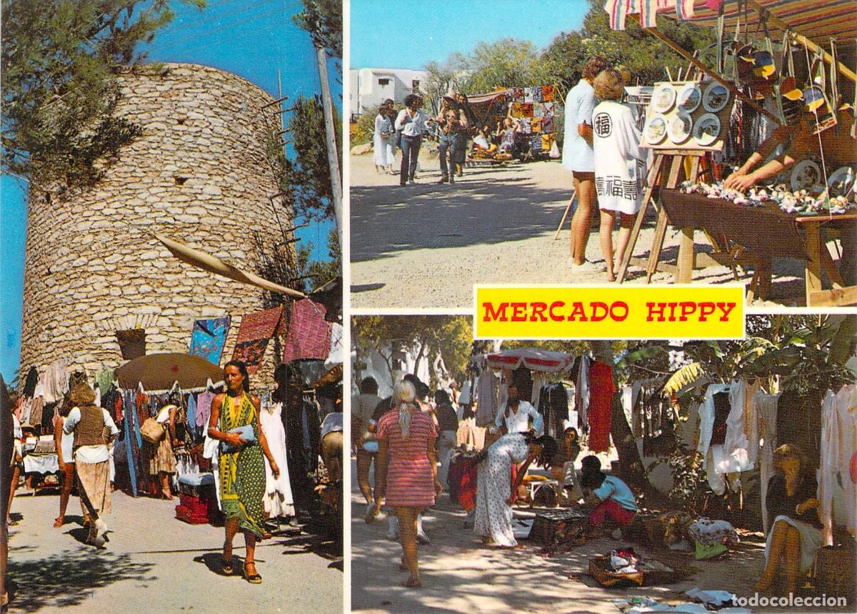 Postales: Postal de Ibiza Mercado Hippy en Club Punta Arabi Santa Eulalia