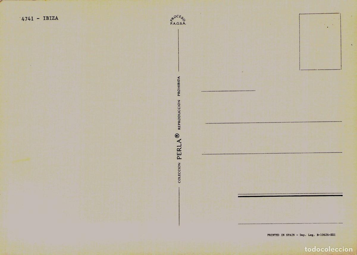 Postales: Postal ilustrada de Ibiza con mapa tur&iacute;stico de la isla - Foto 2