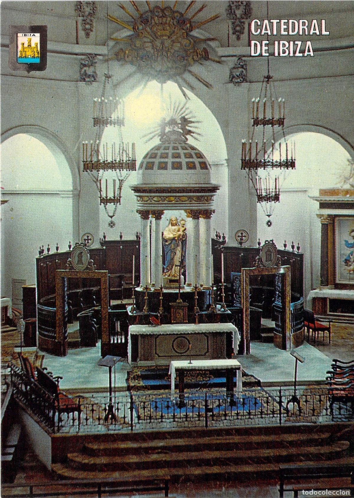 Postales: Postal de la Catedral de Ibiza, Isla Blanca