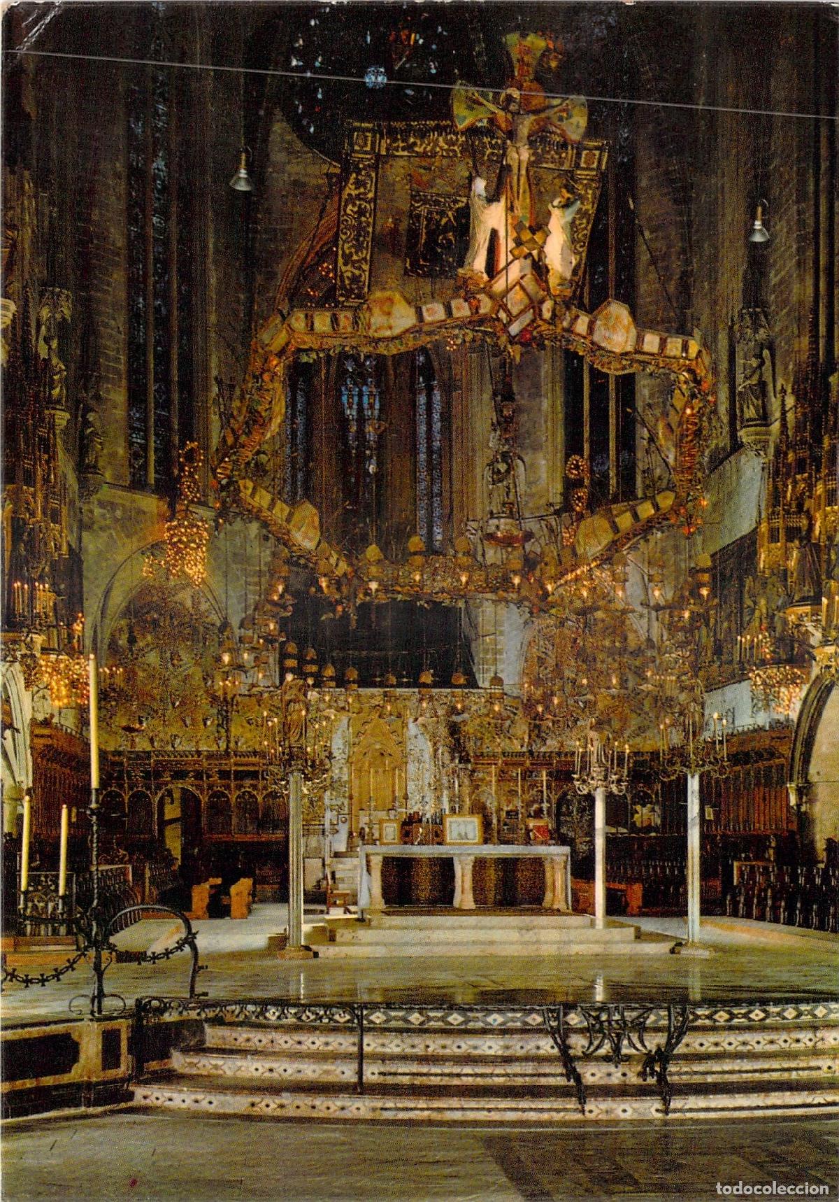 Postales: Postal de la Catedral de Palma en Mallorca, vista interior