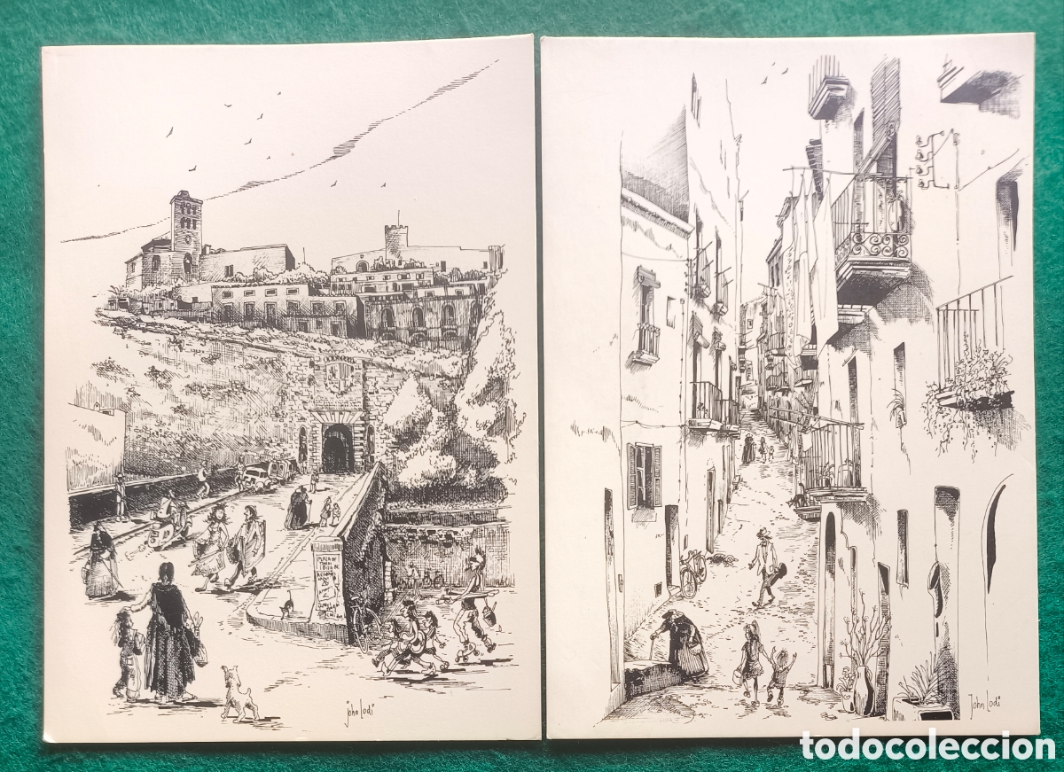 Postales: EIVISSA DIBUIX POSTAL ILUSTRADOR JOHN LODI IBIZA 1980