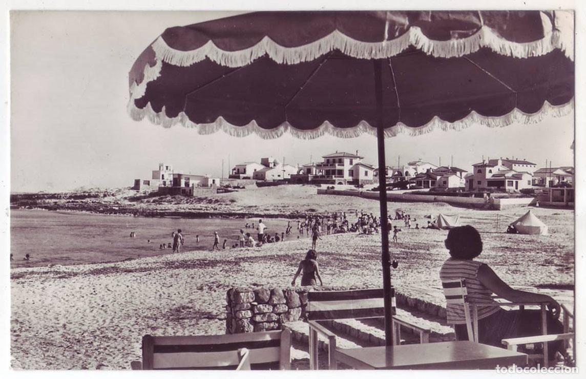 Postales: Menorca: Playa de Punta Prima. Ediciones Dolfo. Circulada (A&ntilde;os 50)