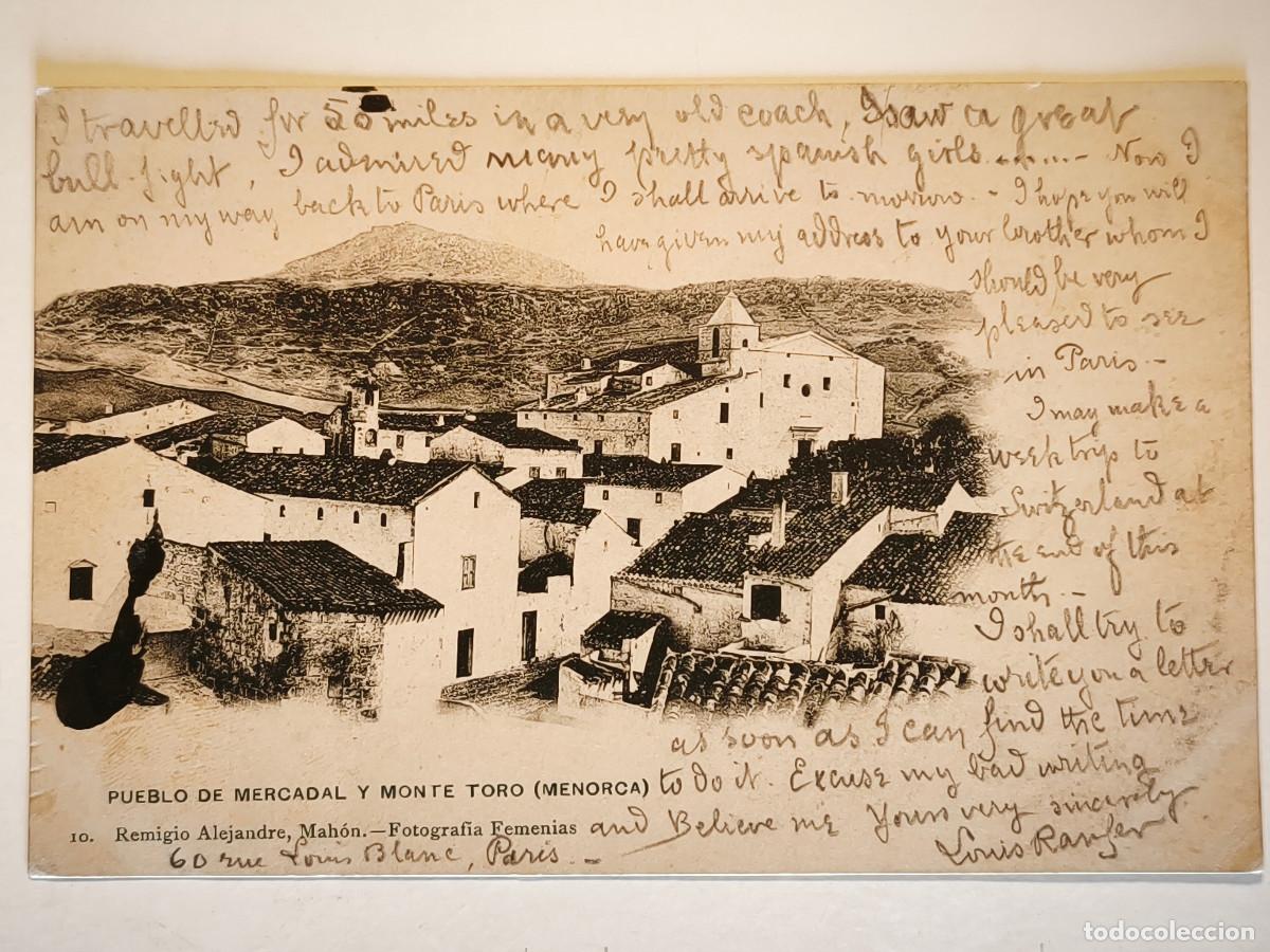 Postales: Pueblo de Mercadal y Monte Toro, Menorca. Remigio Alejandre, Mah&oacute;n &ndash; Fotograf&iacute;a Femenias