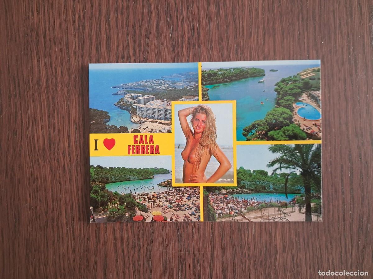 Postales: postal de Espa&ntilde;a, yo amo Cala Ferrera, chica, Mallorca, a&ntilde;o 1983.