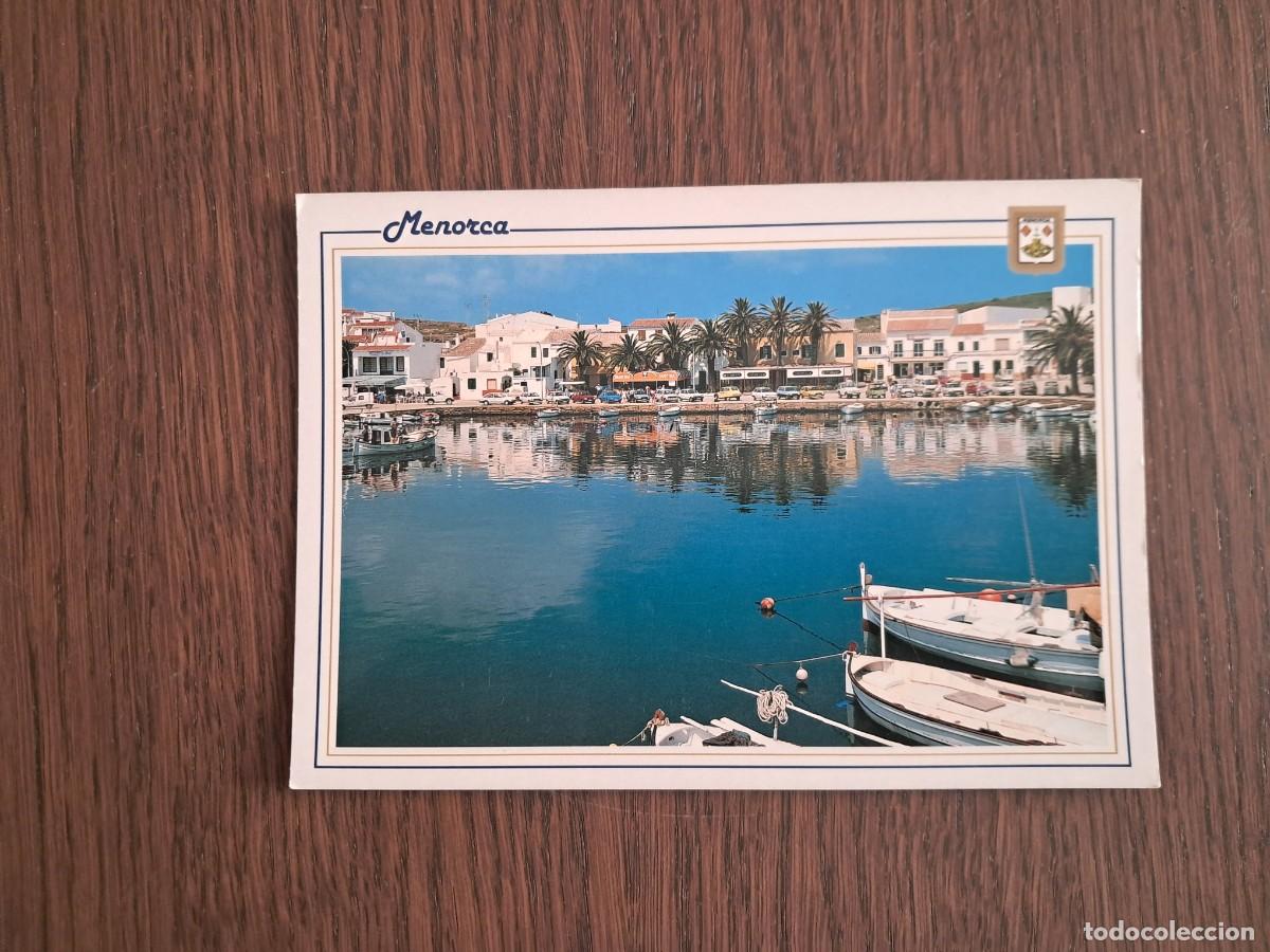 Postales: postal de Espa&ntilde;a, puerto de Fornells, Menorca. escudo de oro.