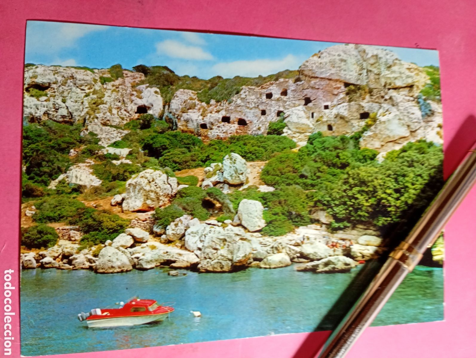 Postales: MENORCA ANTIGUA VISTA CALA EN OVES - CUEVAS TOGLODIRAS