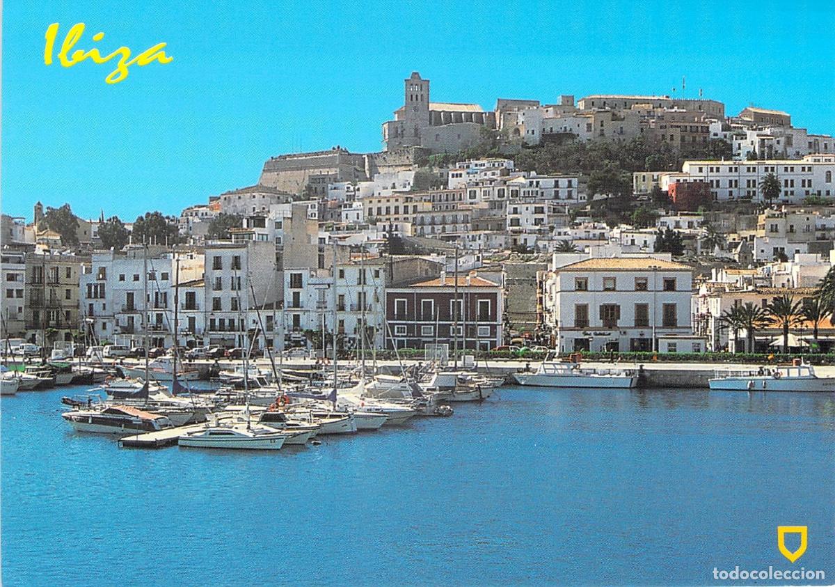 Postales: Postal de Ibiza Dalt Vila y Puerto Mediterr&aacute;neo