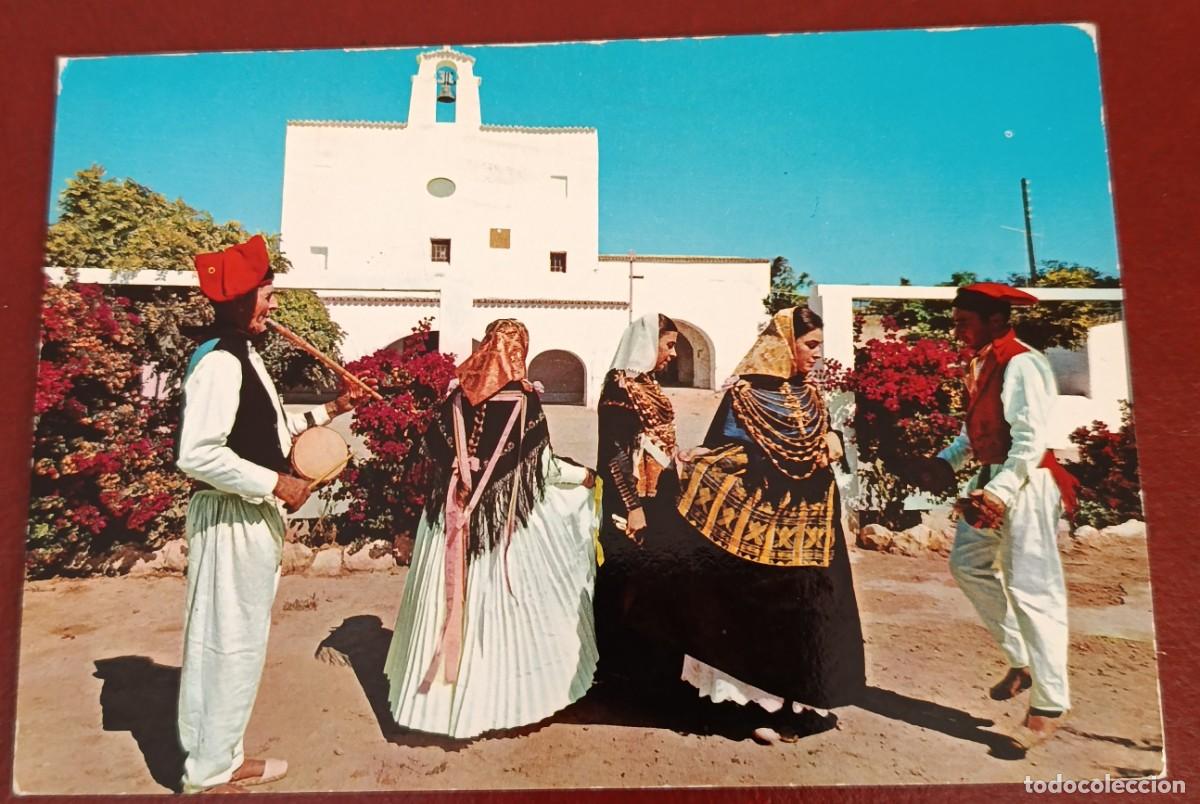 Postales: POSTAL IGLESIA SAN JOS&Eacute; Y TRAJES TIPICOS IBIZA - BALEARES 1970 - CASA FIGUERETAS