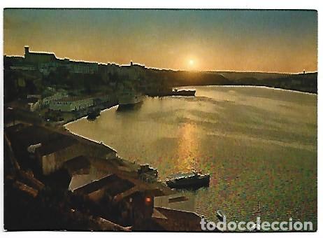 Postales: ATARDECER EN EL PUERTO.- MAHON - Foto 1