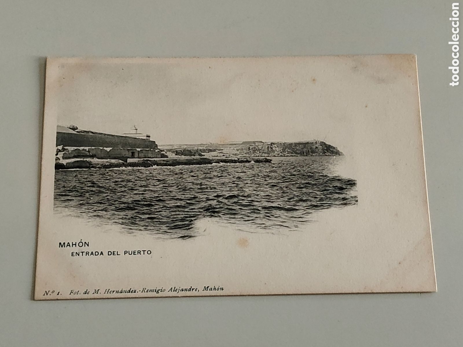 Postales: Tarjeta Postal Mah&oacute;n Entrada del Puerto Edita Hauser Y Menet n&ordm; 1 Fot M Hern&aacute;ndez Remigio Alejandre