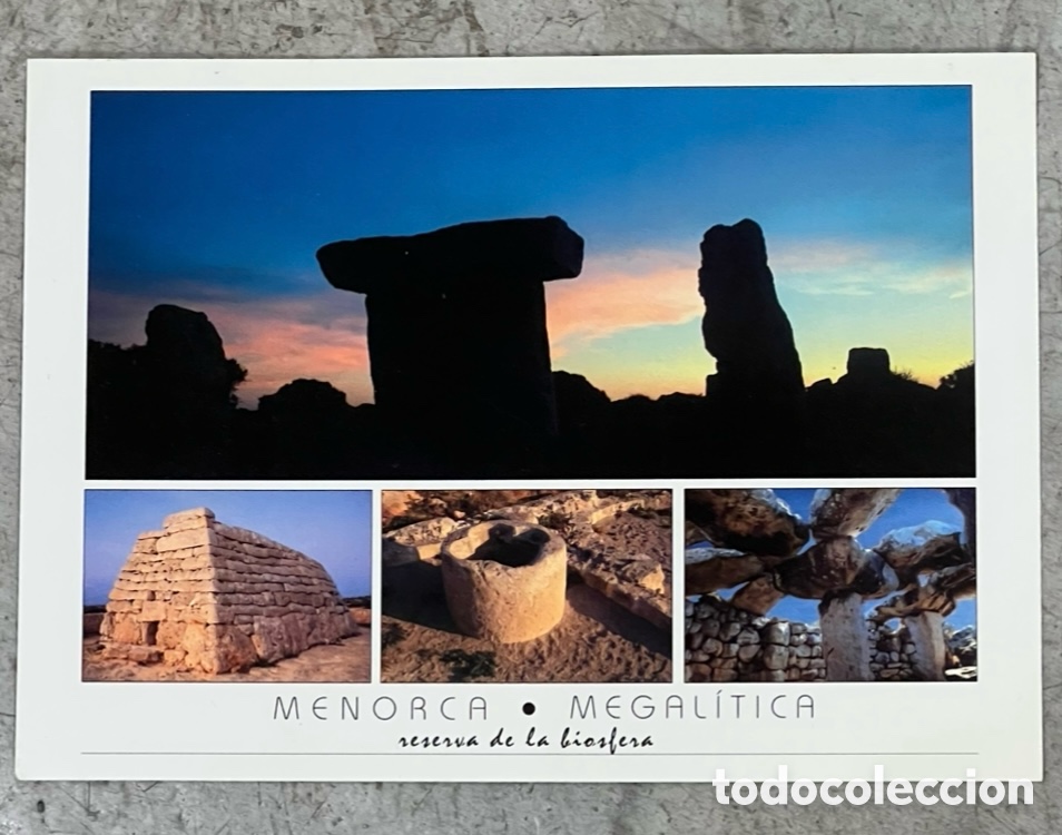 Postales: Postal. Menorca Megal&iacute;tica. Tallas. 1998.