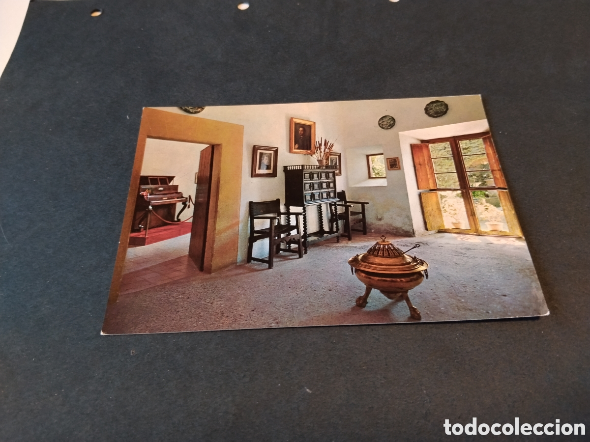 Postales: Postal Mallorca,Valldemosa,la celda con el piano de Chopin