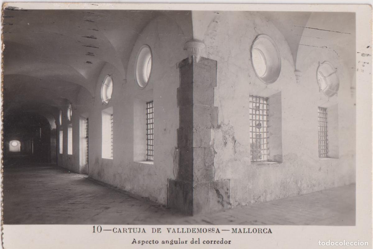 Postales: MALLORCA, CARTUJA DE VALLDEMOSA, ASPECTO ANGULAR DEL COMEDOR - CIRCULADA 1947