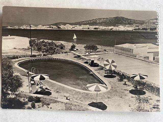 Postales: Ibiza. San Antonio. Hotel Bahia. Piscina. N&ordm; 3700. Circulada