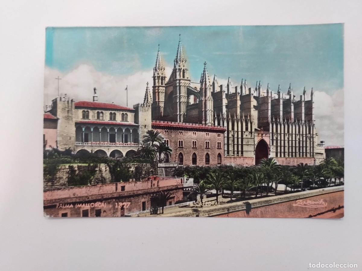 Postales: POSTAL PALMA MALLORCA CATEDRAL. 1959. CIRCULADA. ROTGER ZERKOWITZ. COLOREADA