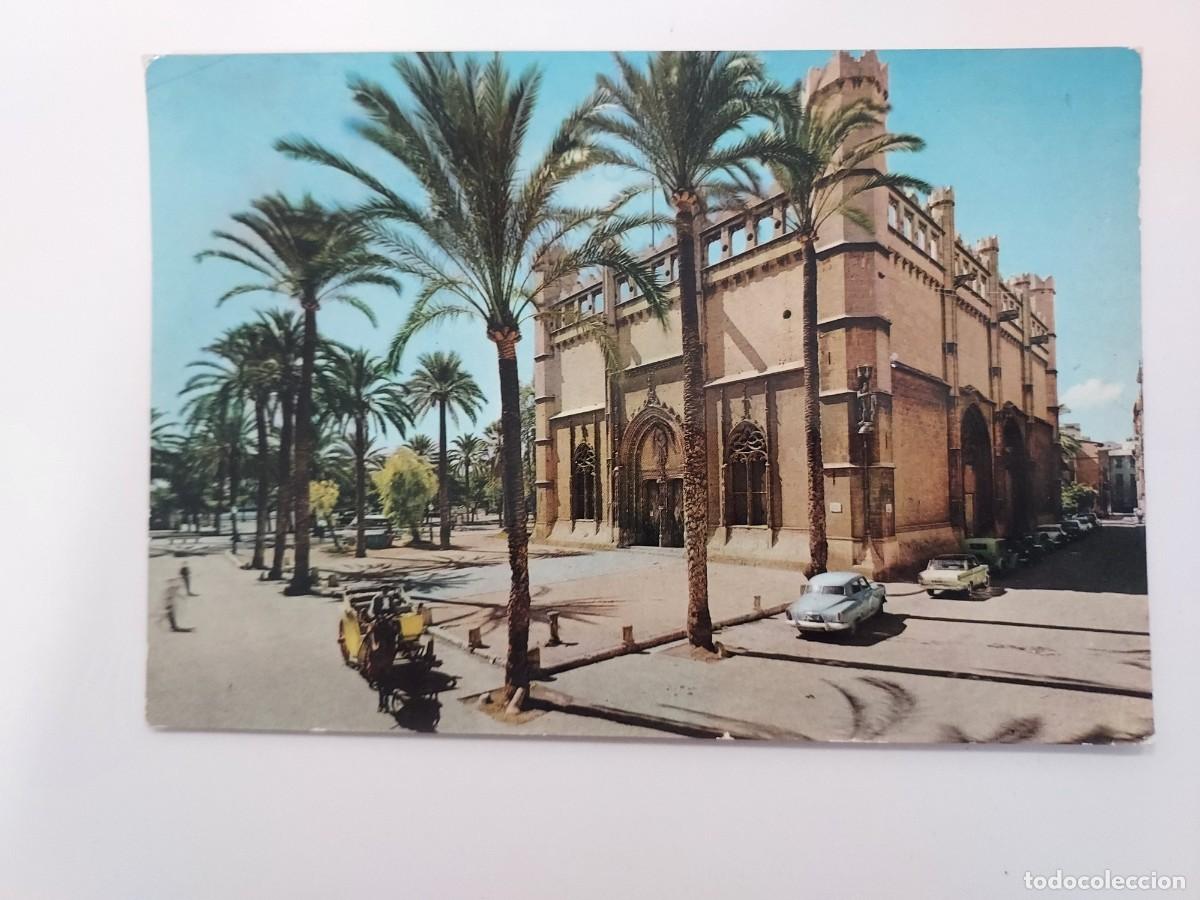 Postales: POSTAL PALMA MALLORCA LA LONJA. 1961. CIRCULADA. CASA PLANAS. Calesa