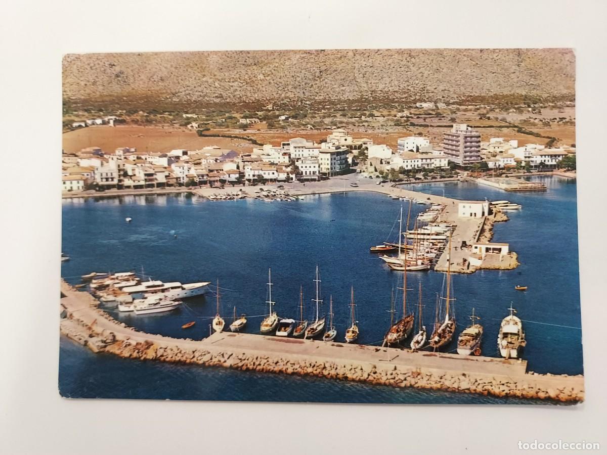 Postales: POSTAL PUERTO DE POLLENSA VISTA PARCIAL DESDE EL AIRE. 1965. CIRCULADA. CASA PLANAS. MALLORCA