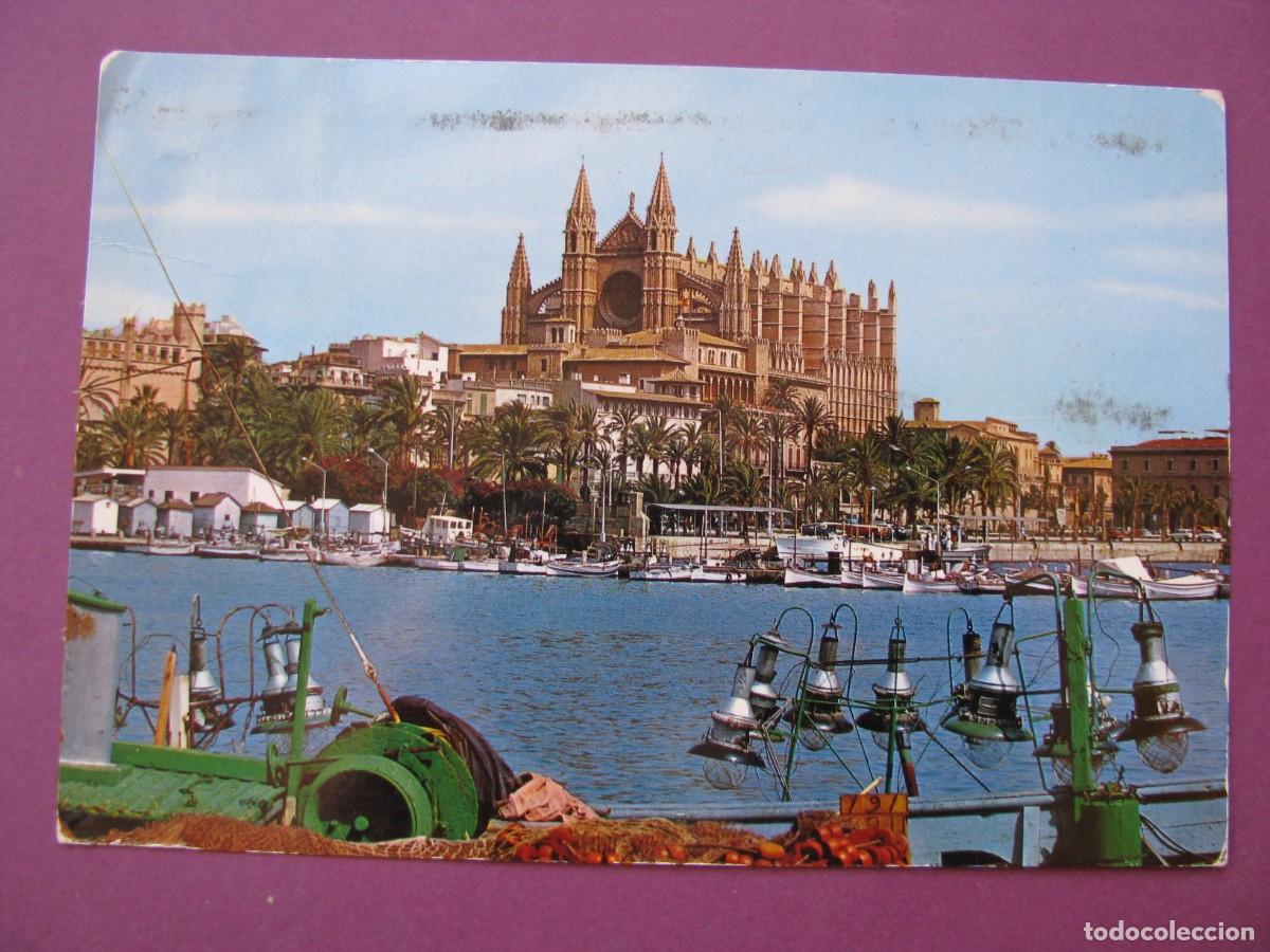 Postales: POSTAL DE PALMA DE MALLORCA. CATEDRAL Y PUERTO. BEASCOA 1149. ESCRITA