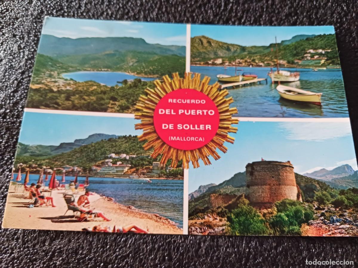 Postales: palma de malloeca, recuerdo del puerto de soller, grafica icaria, circulada 1974