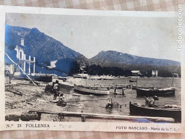 Postales: Pollensa. N&ordf; 21. Puerto. Foto Mascar&oacute;, Maria de la Salud. Circulada 1934