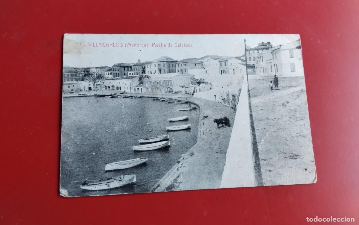 Postales: VILLACARLOS (MENORCA) , POSTAL ANTIGUA, BLANCO Y NEGRA