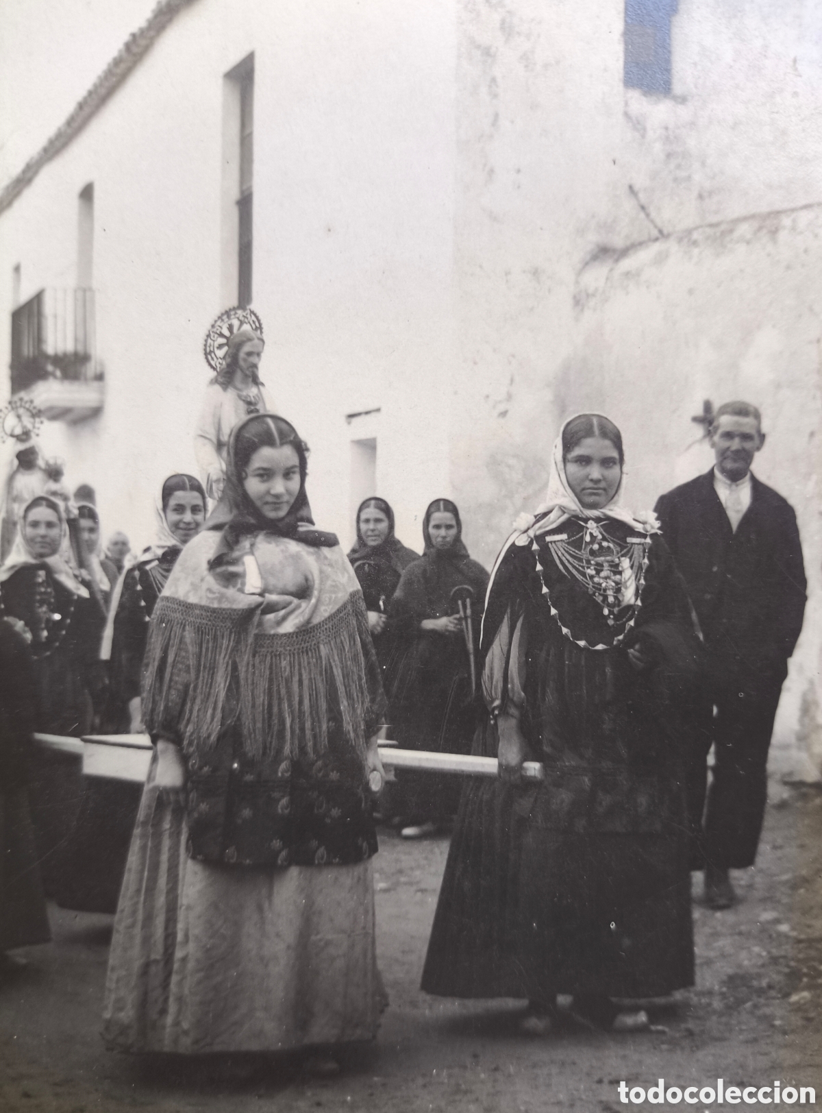 Postales: EIVISSA SANT ANTONI PROCESS&Oacute; POSTAL FOTOGR&Aacute;FICA ETNOGRAFIA COL. BESTARD IBIZA BALEARS C. 1930
