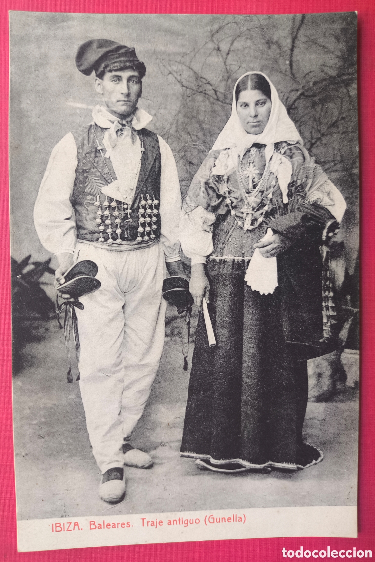 Postales: EIVISSA TRAJE ANTIGUO GUNELLA ETNOGRAFIA POSTAL FOTOTIPIA FOT PUGET IBIZA BALEARS C. 1915