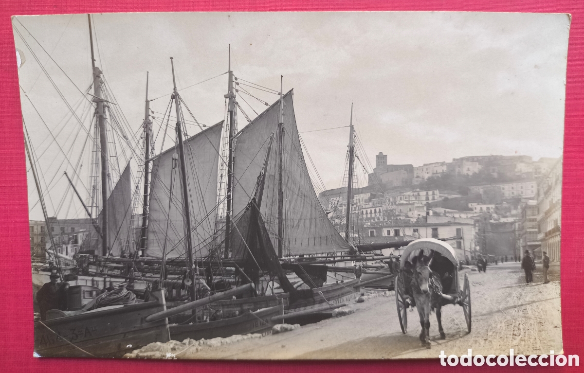 Postales: EIVISSA PORT POSTAL FOTOGR&Aacute;FICA COL. BESTARD IBIZA BALEARS C. 1930