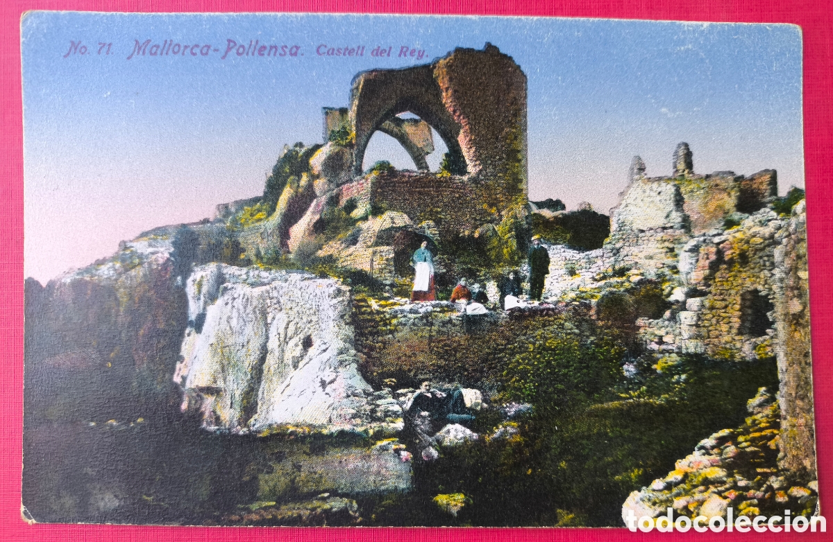 Postales: POLLEN&Ccedil;A CASTELL DEL REI POSTAL A COLOR FOTOTIPIA AM BALEARS C. 1920