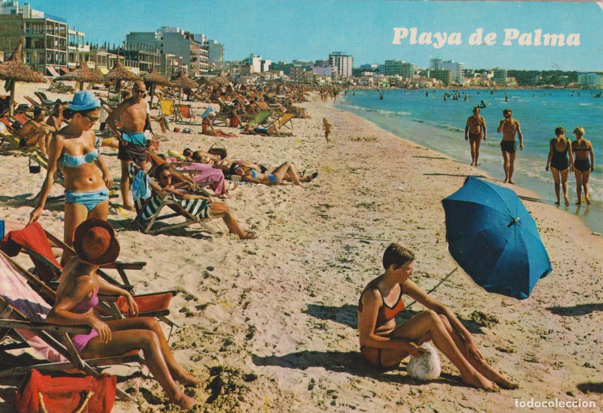 Postais: MALLORCA, PLAYA DE PALMA, VISTA PARCIAL - FOTO CINE CASA PLANAS 1131 - CIRCULADA